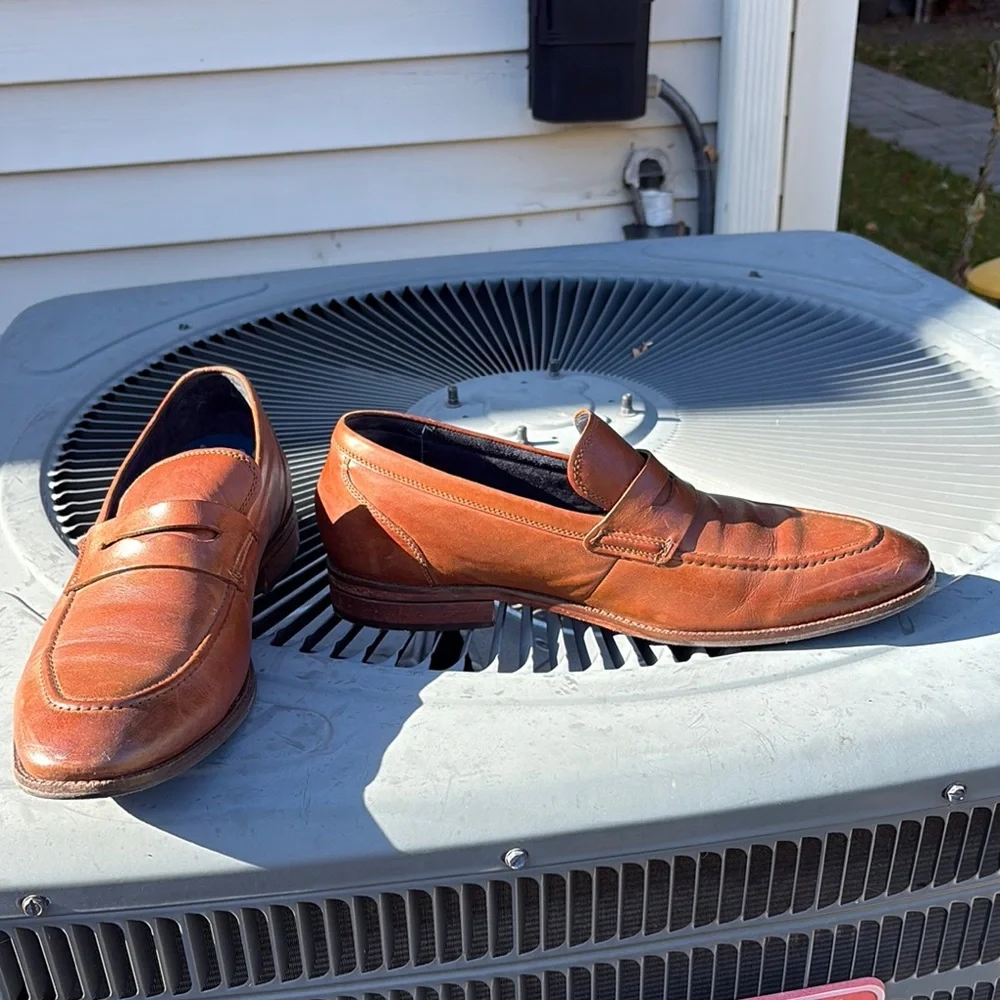 Cole Haan Tan Leather Slip-On Loafers - Picture 5 of 5